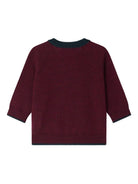 Cardigan per neonato Bonpoint rosso scuro in lana con bottoni W05YCAK00004 253 BONPOINT 