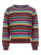 Maglione per bambina Molo multicolore con strisce orizzontali glitterate 2W25K208 9415 MOLO 