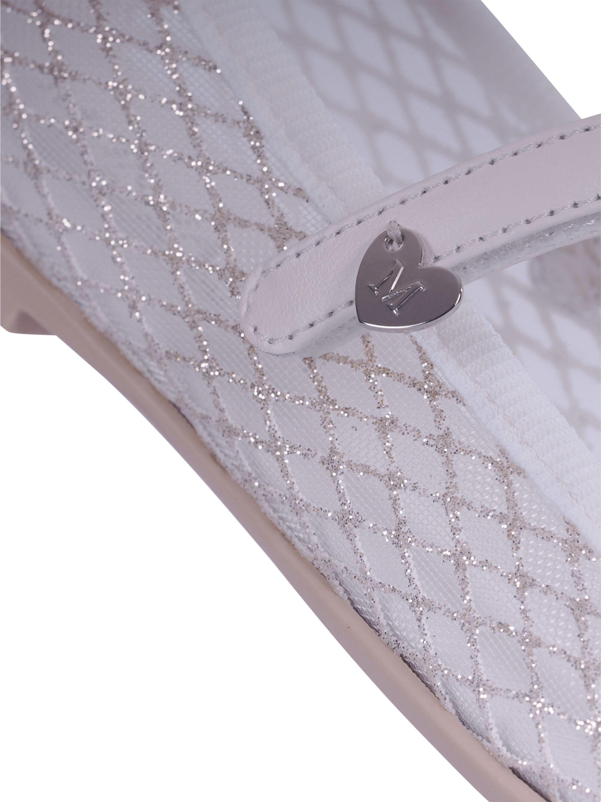 Ballerine per bambina Monnalisa bianche con chiusura a strappo 87G002 7704 0099 MONNALISA KIDS 