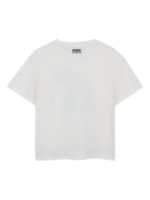 T-shirt per bambino Kenzo Kids bianca con stampa grafica sul davanti K61672 117 KENZO KIDS 