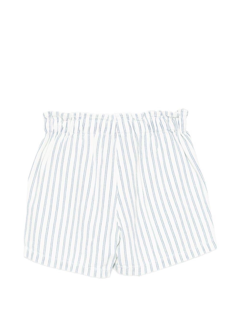 Shorts per neonati Moschino Kids bianco con motivo a righe MDQ00GLSE02 83689 MOSCHINO KIDS 