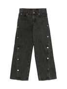 Jeans per bambina Stella McCartney Kids in denim nero con bottoni sulla gamba TX6D40 Z0746 961 STELLA McCARTNEY KIDS 