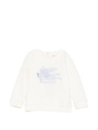 Felpa per neonato Etro Kids bianca con motivo Pegaso GZ4300 Z3183 102 ETRO KIDS 