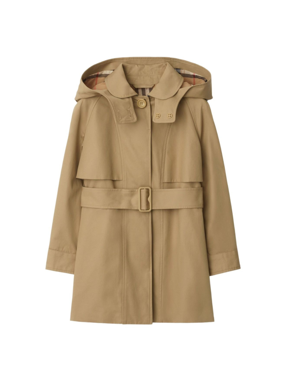 Trench per bambina Burberry Kids beige con cappuccio 8108127 B9719 BURBERRY KIDS 