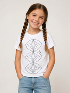T-shirt per bambina Emilio Pucci Kids bianca con dettagli paillettes PZ8B01 Z3672 100NE EMILIO PUCCI KIDS 