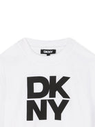 T-shirt per bambino DKNY Kids bianca con logo D62457 10P DKNY 