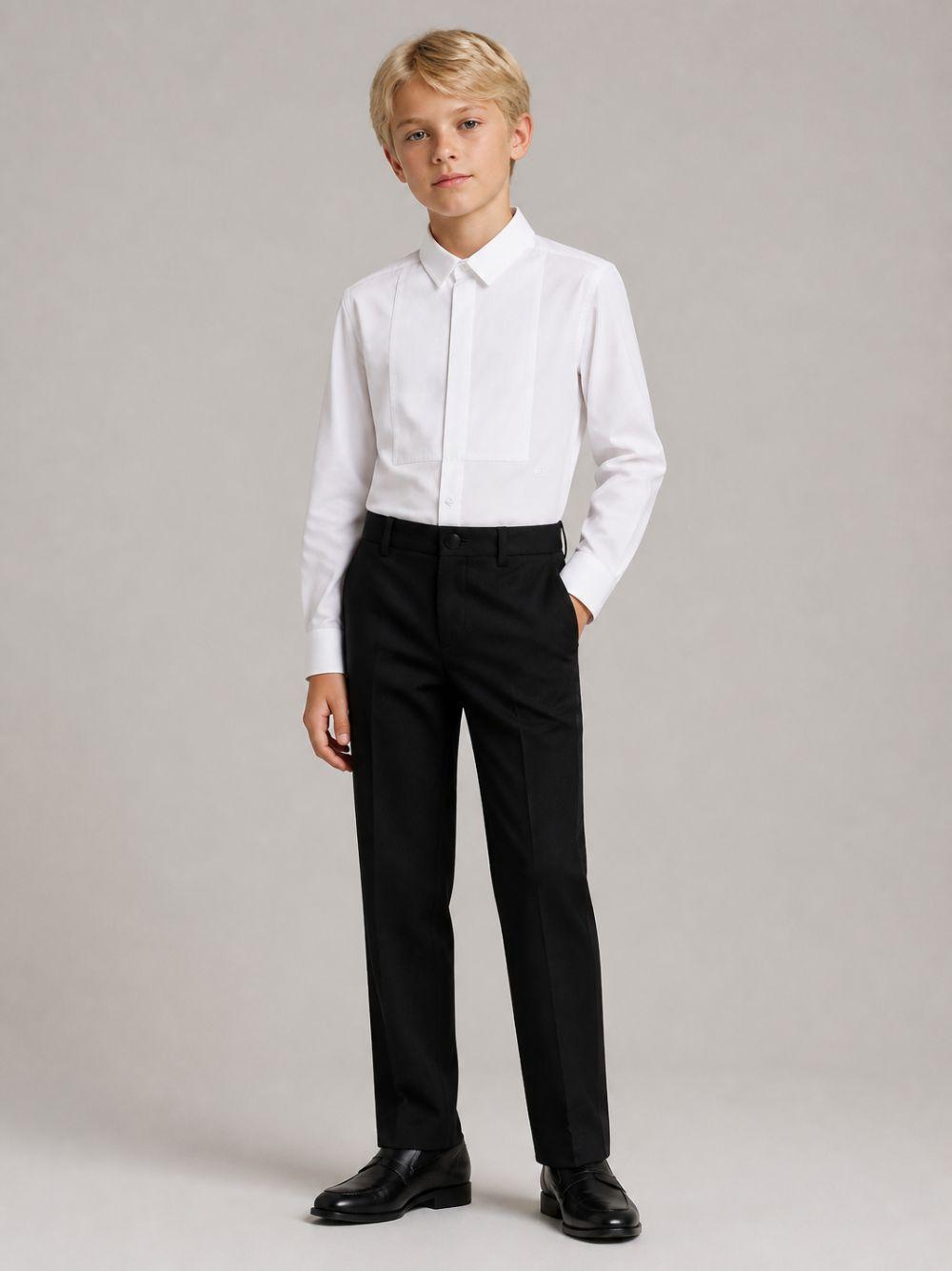 Camicia per bambino Dolce & Gabbana Kids bianco in cotone con bottoni L43S88 G7P1X W0800 DOLCE & GABBANA KIDS 