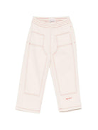 Pantaloni per bambino Bobo Choses beige con tasche posteriori B126AC094 199 BOBO CHOSES KIDS 