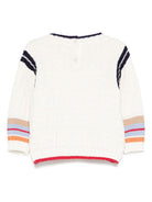 Maglione per neonato Fendi Kids beige con dettaglio a righe BMG110 AUKN F0ZA0 FENDI KIDS 