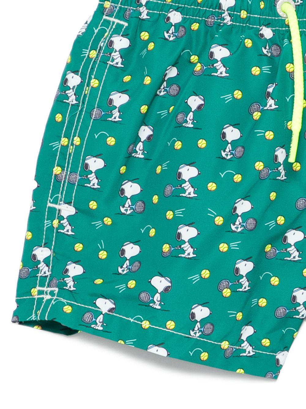 Costume da bagno per bambino MC2 Saint Barth Kids x Peanuts verde a fantasia JEA0004 02660L MC2 ST. BARTH KIDS 