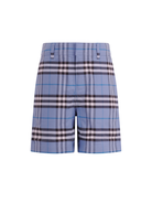 Shorts per bambino Burberry Kids blu fiordilaiso a quadri 8117928 C4258 BURBERRY KIDS 