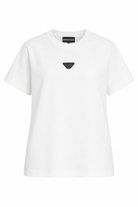 T-shirt per bambino Emporio Armani Kids bianca con logo Aquila sul davanti EB000943 AF13715 U0003 EMPORIO ARMANI KIDS 