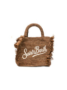 Borsa Vanity Mini MC2 Saint Barth marrone con logo ricamato VAMI017 00452L MC2 ST. BARTH KIDS 
