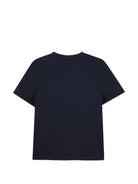 T-shirt per bambino Boss Kids blu con dettaglio logo J52983 849 BOSS KIDS 