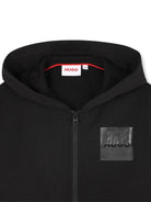 Felpa per bambino Hugo Kids nera con chiusura con zip G00454 09B Hugo 