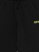 Shorts per bambino Off-White Kids neri con logo sul davanti 44BCI001S26F002 001 OFF WHITE KIDS 
