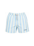 Costume da bagno per bambino MC2 Saint Barth Kids azzurro con motivo a righe SYR0002 00930L MC2 ST. BARTH KIDS 