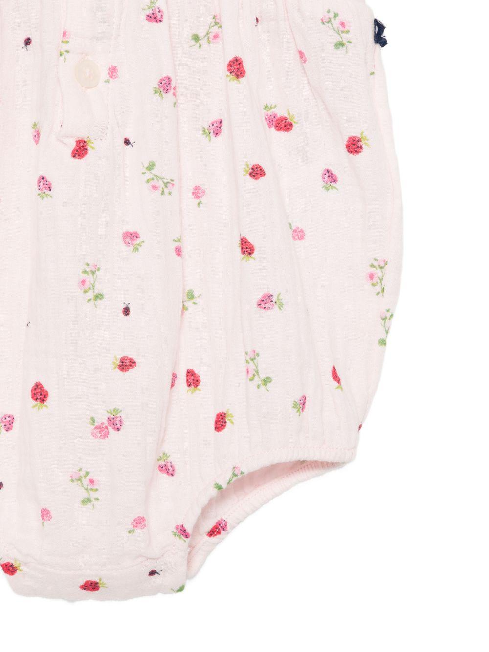 Tutina per neonata Petit Bateau rosa con stampa fiore all-over A0F15 01 PETIT BATEAU KIDS 