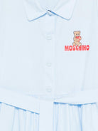 Abito per bambina Moschino Kids azzurro con stampa Teddy Bear HAV0EOLLA10 40543 MOSCHINO KIDS 