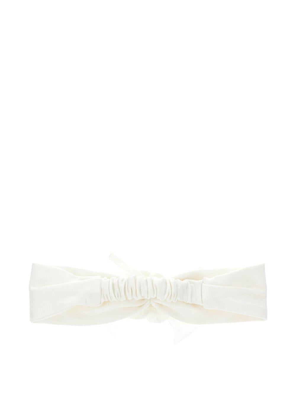 Fascia per neonata Monnalisa bianca con decorazione a fiori 73F007 6207 0001 MONNALISA 