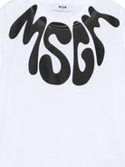 T-shirt per bambino MSGM Kids bianca con stampa grafica S6MSJUTH222 001/01 MSGM KIDS 