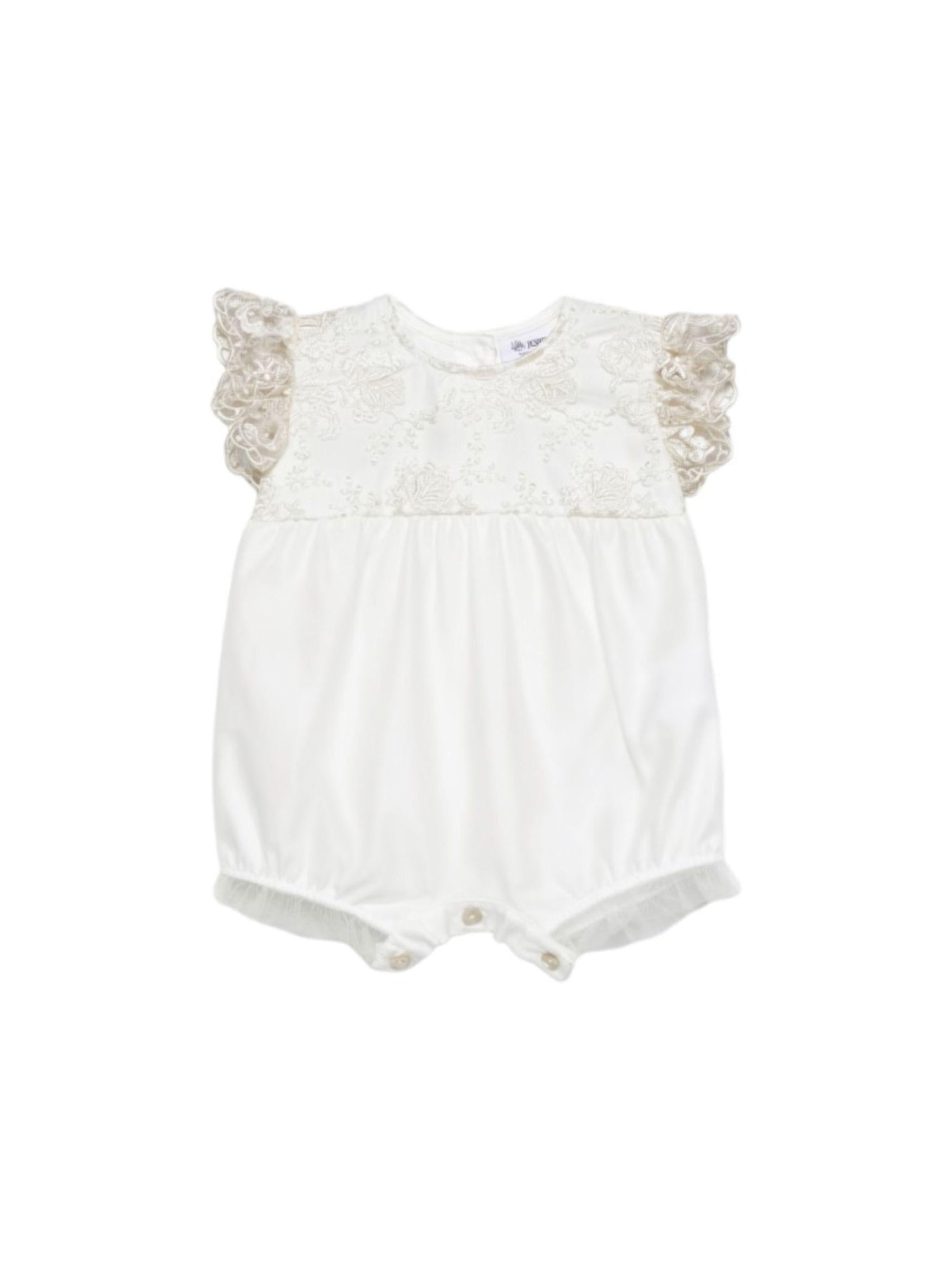 Tutina per neonata Jesurum Baby bianco con dettagli in pizzo AMARILLO VAR.49 JESURUM 