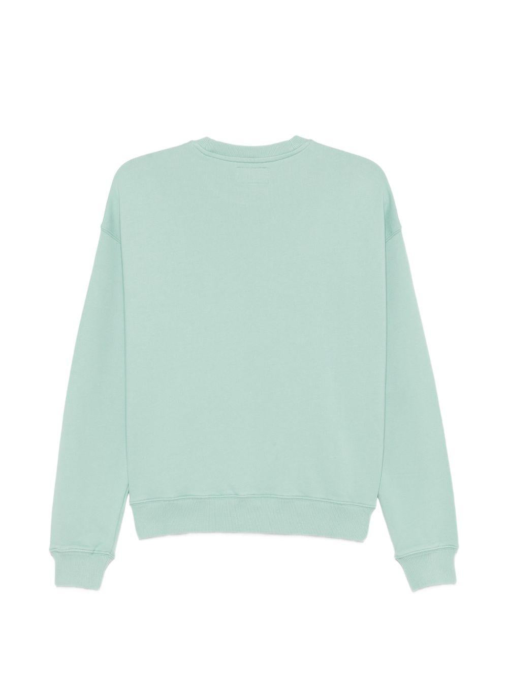 Felpa da donna MC2 Saint Barth verde con applicazione logo STD0001 01234L MC2 ST. BARTH 