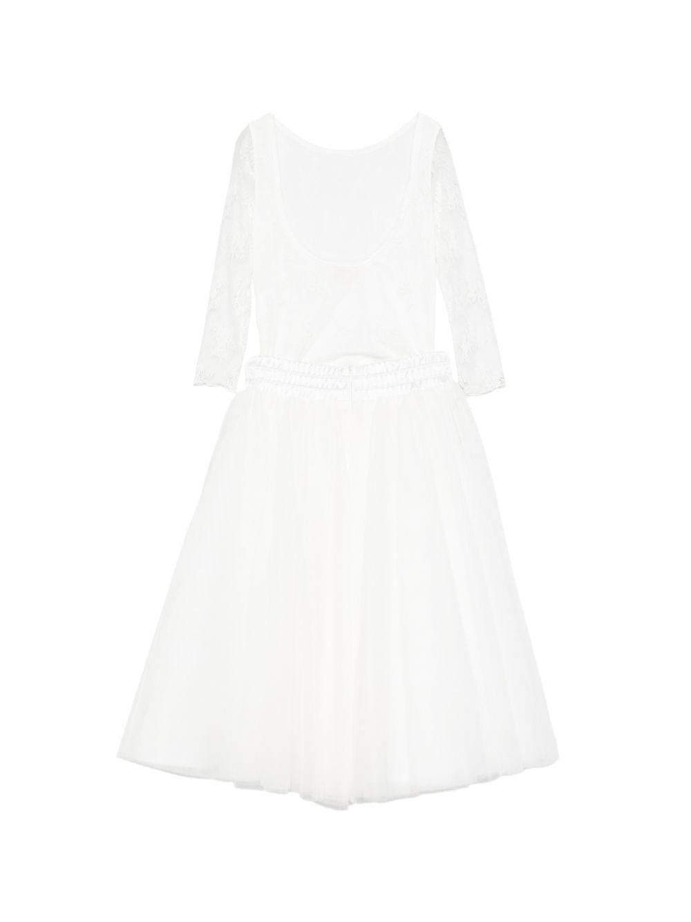 Completo body e gonna per bambina Colorichiari bianco con applicazione fiore FL208395 4970a 1515 COLORICHIARI KIDS 