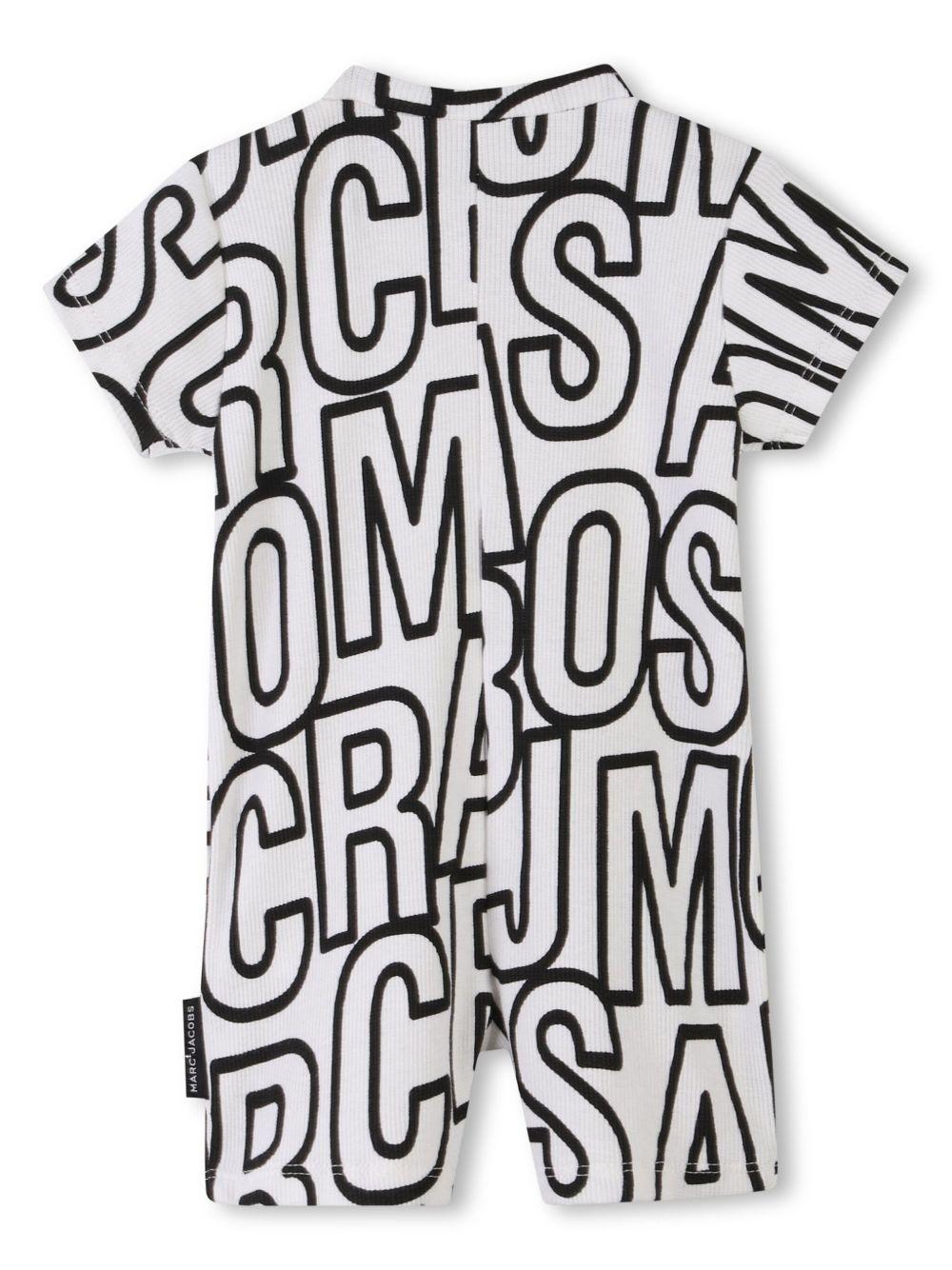 Body con monogramma per neonato Marc Jacobs Kids bianco con design a coste W60514 126 THE MARC JACOBS KIDS 
