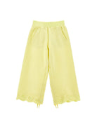 Pantaloni per bambina Monnalisa giallo con orlo con coulisse 17G400 7014 0014 MONNALISA KIDS 