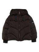 Giubbino trapuntato per bambina Monnalisa nero con cappuccio 17F103 6022 0050 MONNALISA 