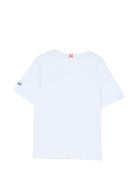 T-shirt per bambino MC2 Saint Barth Kids azzurra con dettaglio ricamato sul davanti POT0002 03321L MC2 ST. BARTH KIDS 