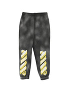 Pantaloni da tuta Off-White Kids grigio con stampa grafica 44BCH001S26F007 010 OFF WHITE KIDS 