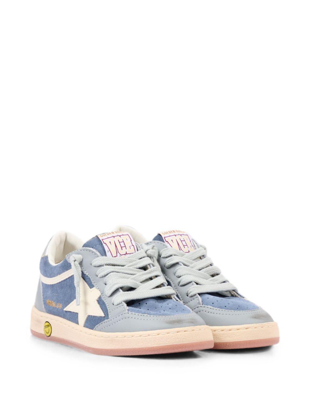 Sneakers per bambino Golden Goose Kids azzurre con dettagli a contrasto F00439F008648 80727 GOLDEN GOOSE KIDS 