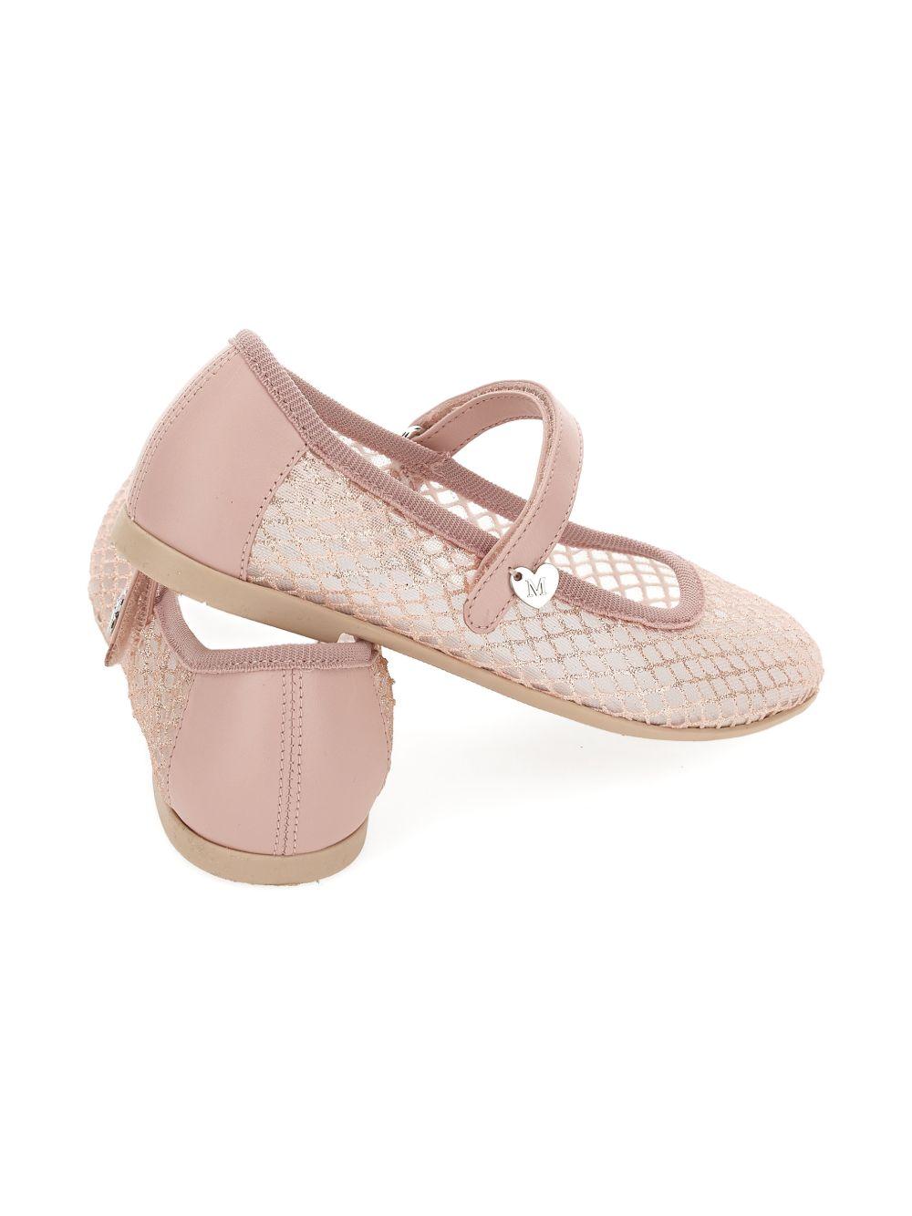 Ballerine per bambina Monnalisa rosa con applicazione cuore 87G002 7704 0091 MONNALISA KIDS 