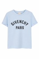 T-shirt da bambino Givenchy Kids azzurro con stampa logo H31109 77L GIVENCHY KIDS 