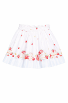 Gonna per bambina Monnalisa bianco con stampa a fragola 31G706RU 7642 9944 MONNALISA KIDS 