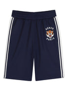 Shorts per bambino Kenzo Kids blu con logo sul davanti K61695 84N KENZO KIDS 