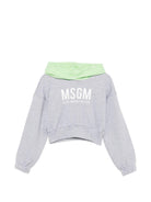Felpa per bambina MSGM Kids grigia con logo sul davanti S6MSJGHS025 271/01 MSGM KIDS 