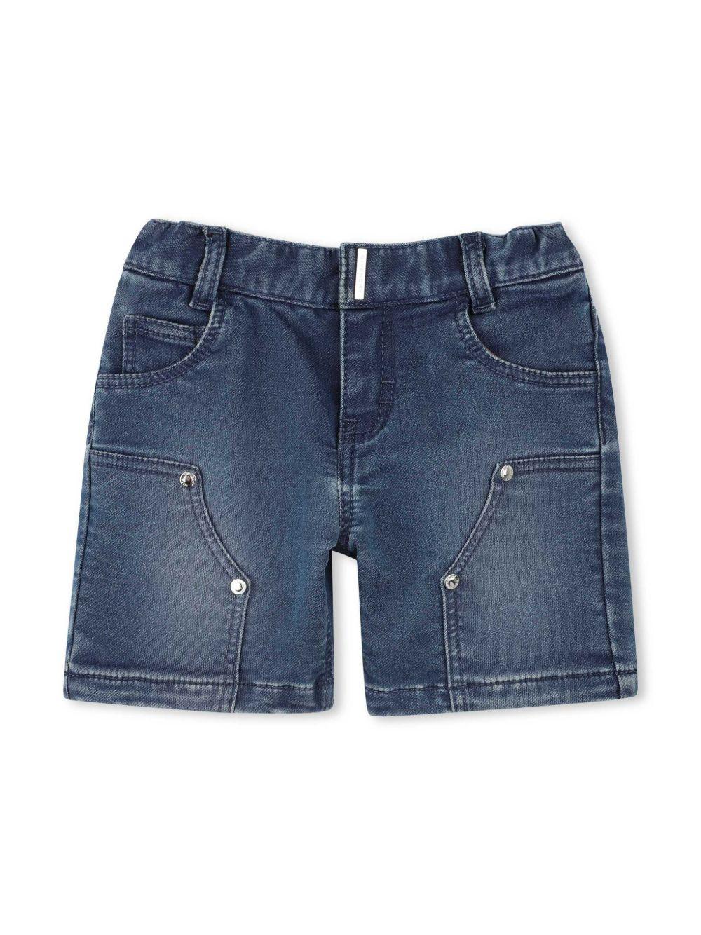 Shorts per neonato Givenchy Kids in denim con ricamo H30639 Z10 GIVENCHY KIDS 