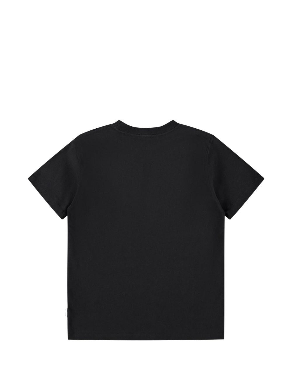 T-shirt per bambino Molo Kids nera con stampa grafica pallone 1W26A203 9943 MOLO KIDS 