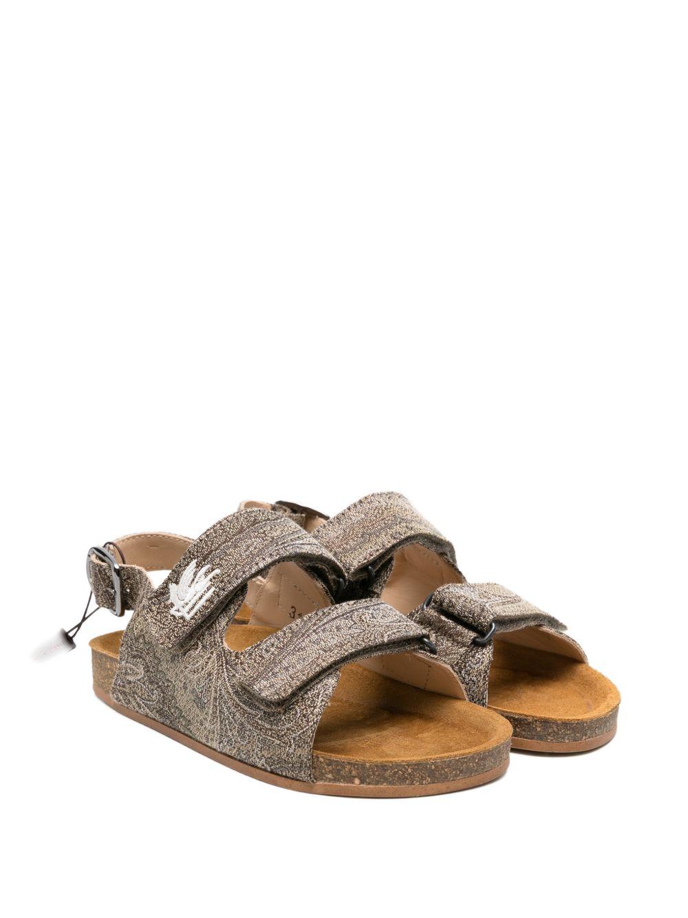 Sandali per bambino ETRO KIDS marrone con motivo paisley GY0P46 U0264 311 ETRO KIDS 