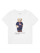 Pigiama per bambino Polo Ralph Lauren Kids bianco e azzurro con motivo Polo Bear P0142 W2O Ralph Lauren kids 