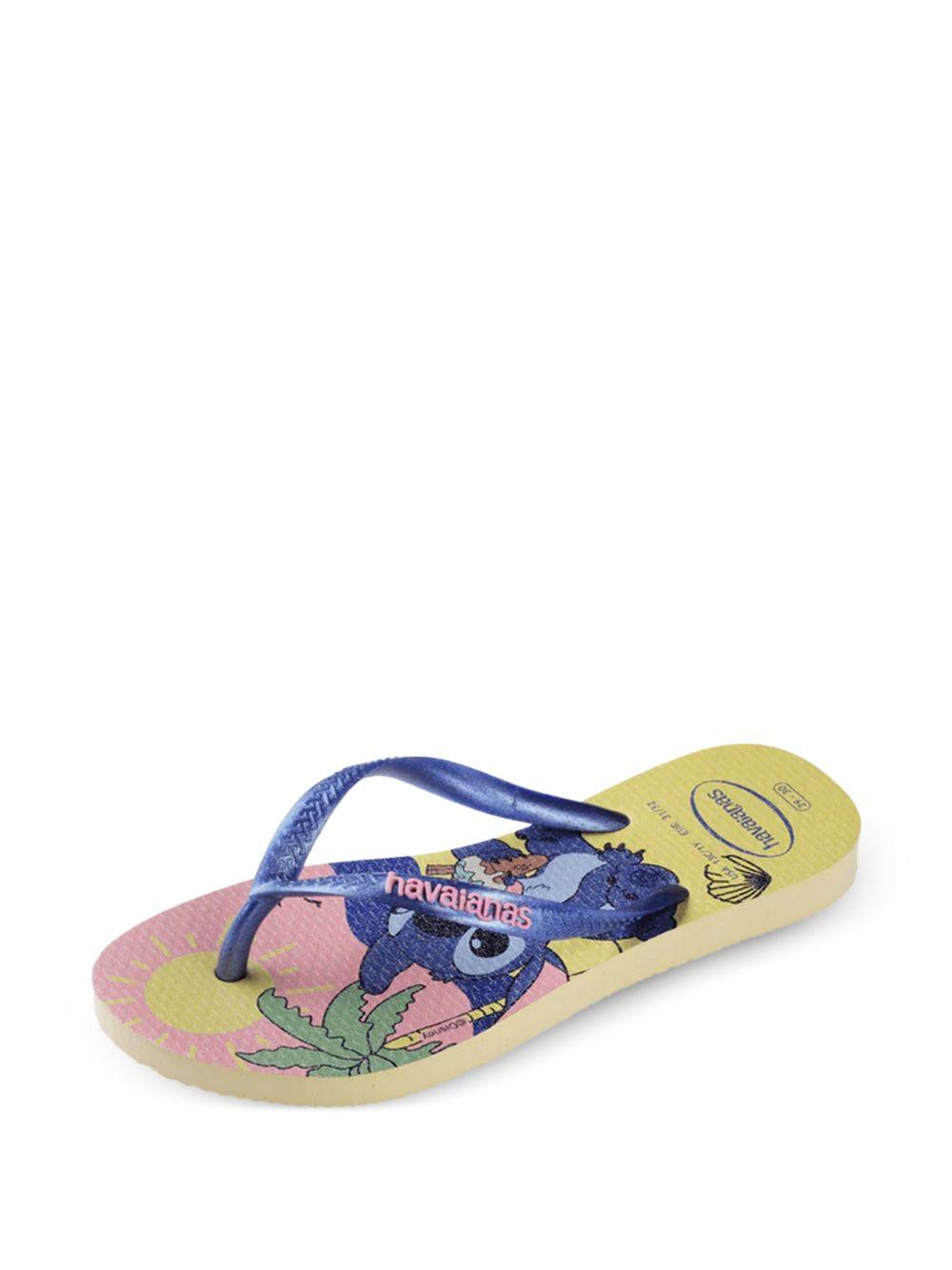 Ciabatte per bambina Havaianas Kids multicolore con stampa grafica Stitch 4150250 9256 HAVAIANAS KIDS 