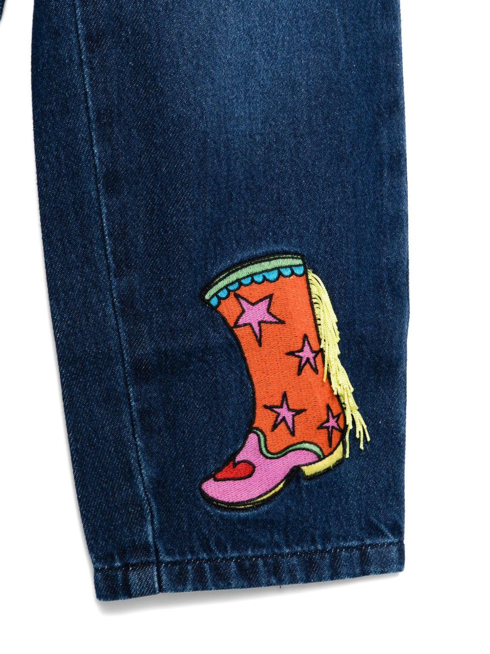 Jeans per bambina Stella McCartney Kids in denim con ricami TX6B90 Z0746 635 STELLA McCARTNEY KIDS 