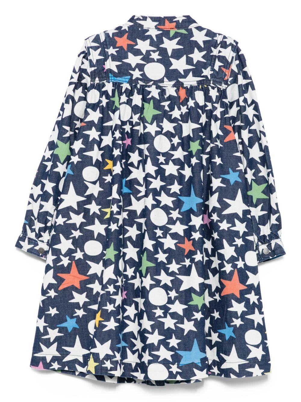 Abito per bambina Stella McCartney Kids in denim con stampa a stelle TX1B70 Z3111 667MC STELLA McCARTNEY KIDS 