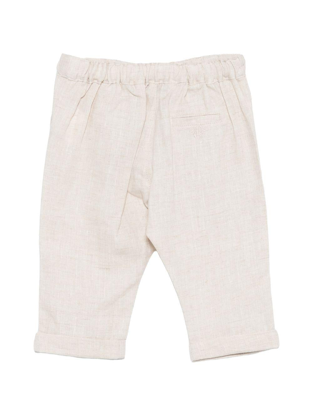 Pantaloni per neonato Tartine Et Chocolat beige con vita elasticizzata CC22001 17 TArtine & Chocolat KIDS 