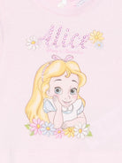 T-shirt per neonata Monnalisa rosa con stampa Alice x Disney 39E610 5002 0090 MONNALISA KIDS 