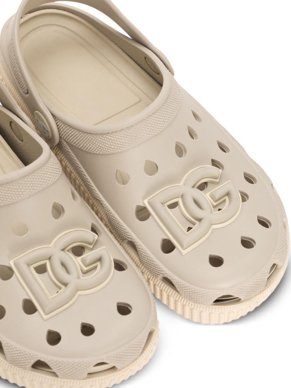 Sandali per bambini Dolce & Gabbana Kids beige con applicazione logo sul davanti DN0213 AT079 8X075 DOLCE & GABBANA KIDS 