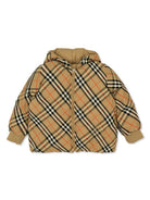 Bomber reversibile con cappuccio per bambino Burberry Kids beige con polsini elasticizzati 8092462 B9368 BURBERRY KIDS 